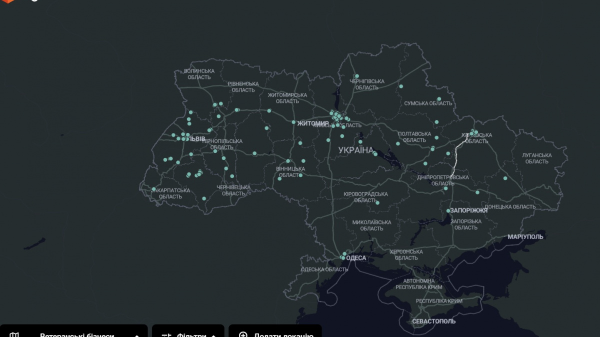 На мапу ветеранських бізнесів нанесли понад 200 підприємств – як підтримати захисників та захисниць