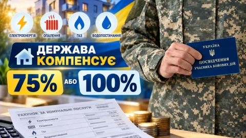 Не всі ветерани знають про ці пільги: кому держава компенсує 75% або навіть 100% комуналки у 2026 році