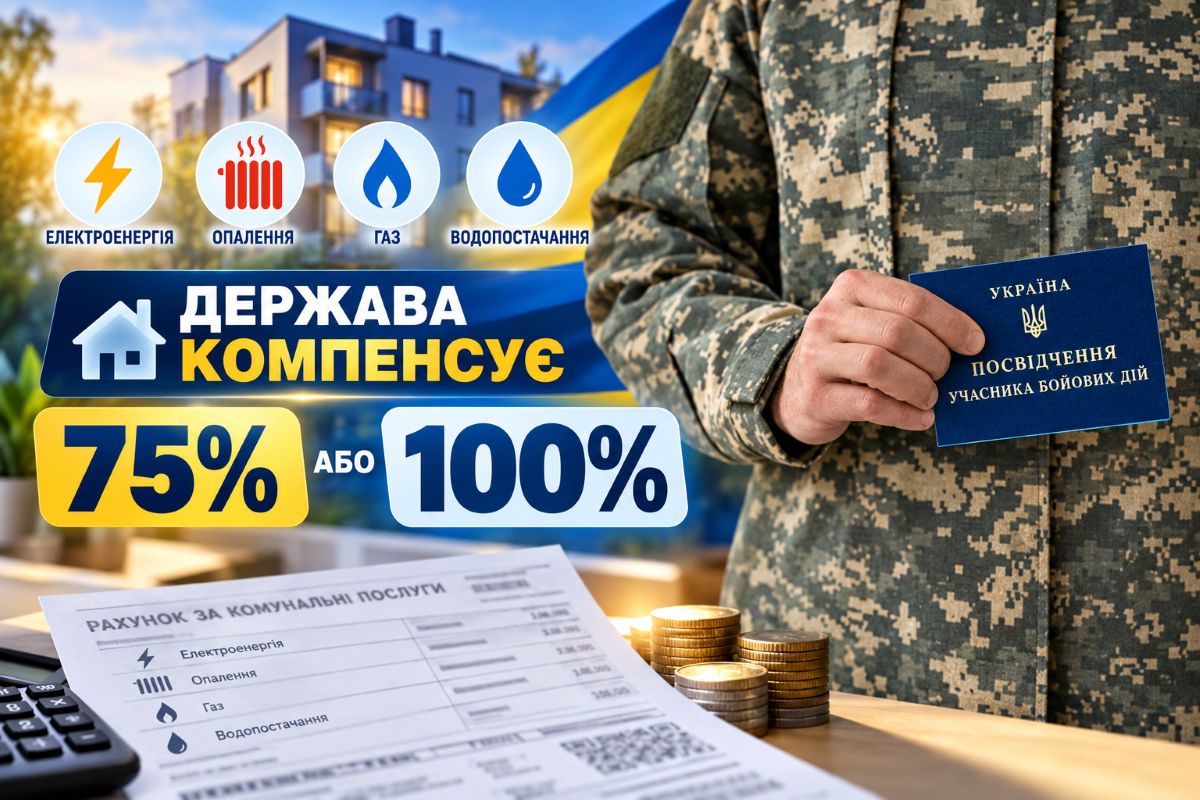 Не всі ветерани знають про ці пільги: кому держава компенсує 75% або навіть 100% комуналки у 2026 році